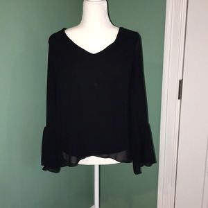 Banana Republic bell sleeve blouse, lined